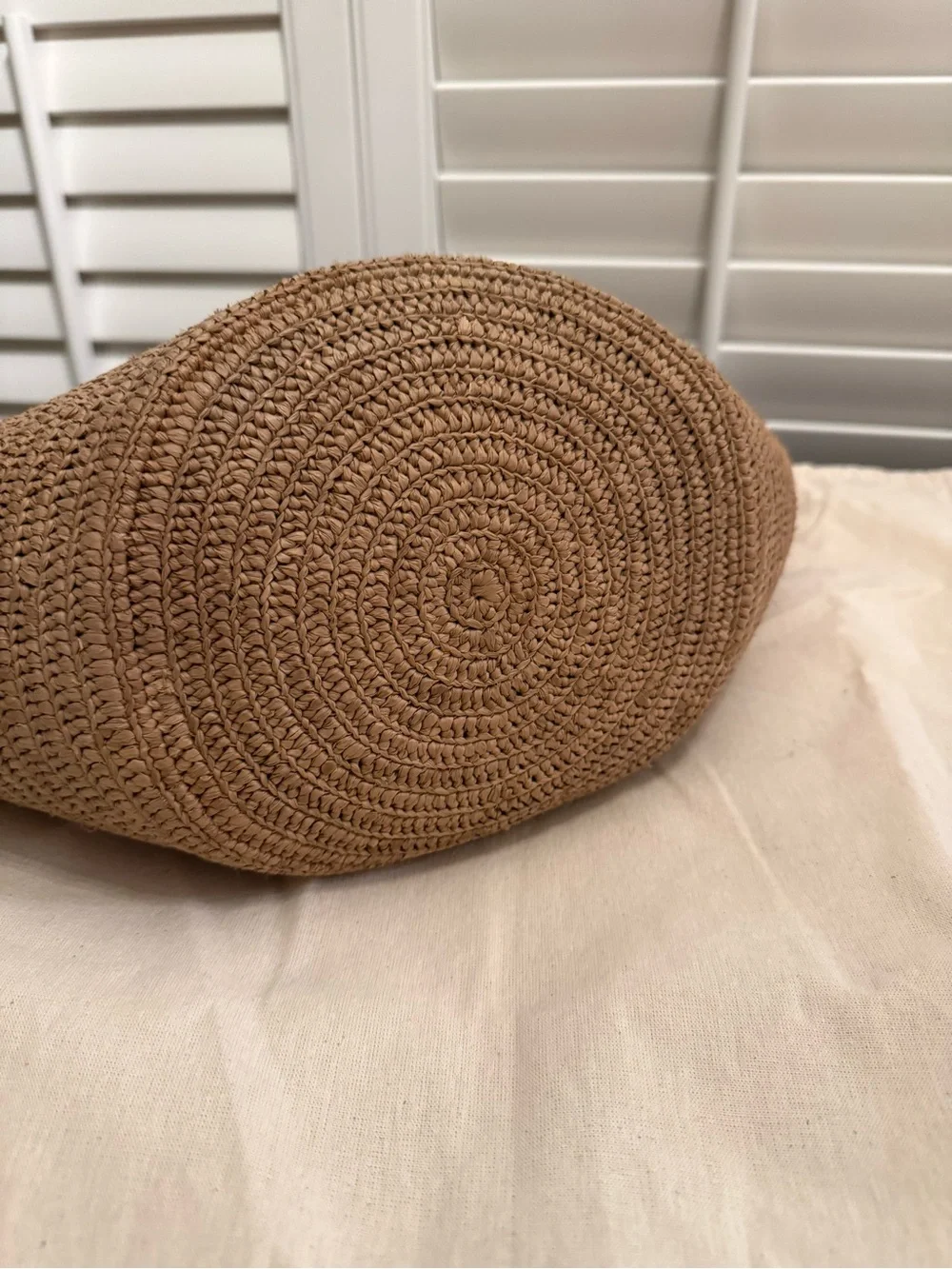Sezane Justine Basket Bag in Deep Natural Navy Raffia NWOT - Picture 6 of 6